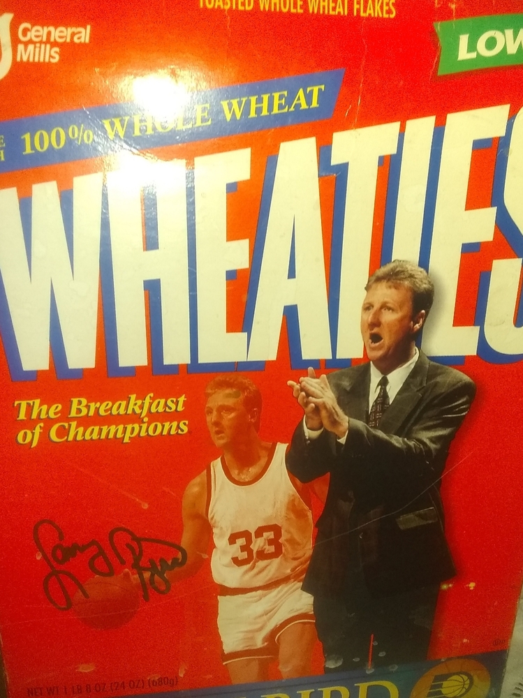 Larry bird collector wheatie box pacers nba rare